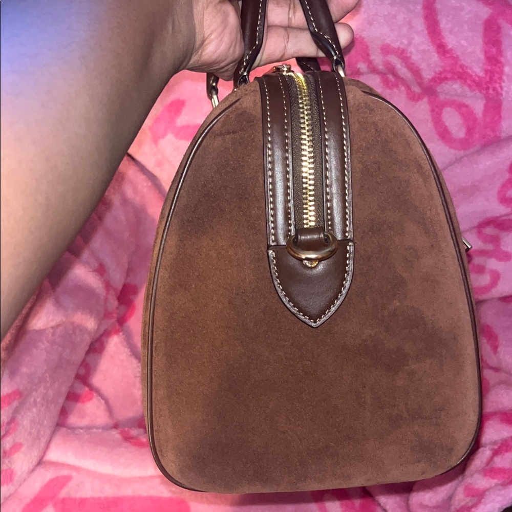 Coach Suede Large Rowan Handbag - Picture 4 of 9